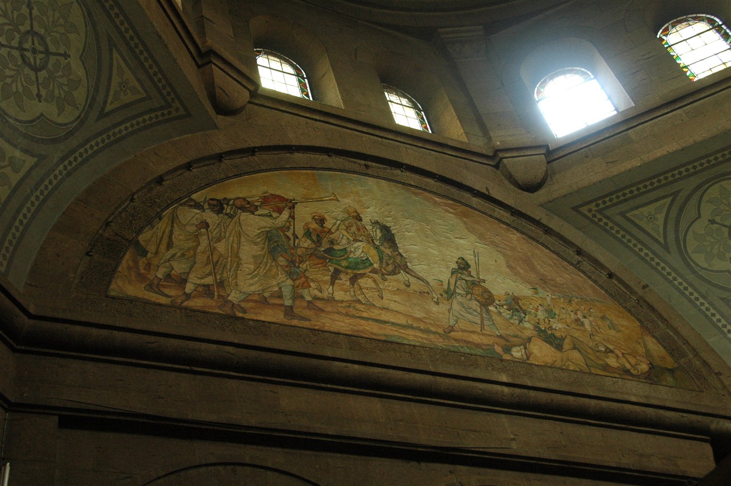 freski w mauzoleum Menelika