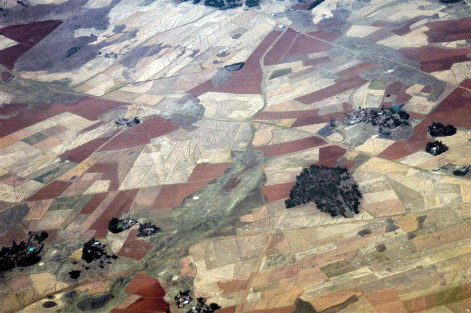 Etiopia - widok z samolotu