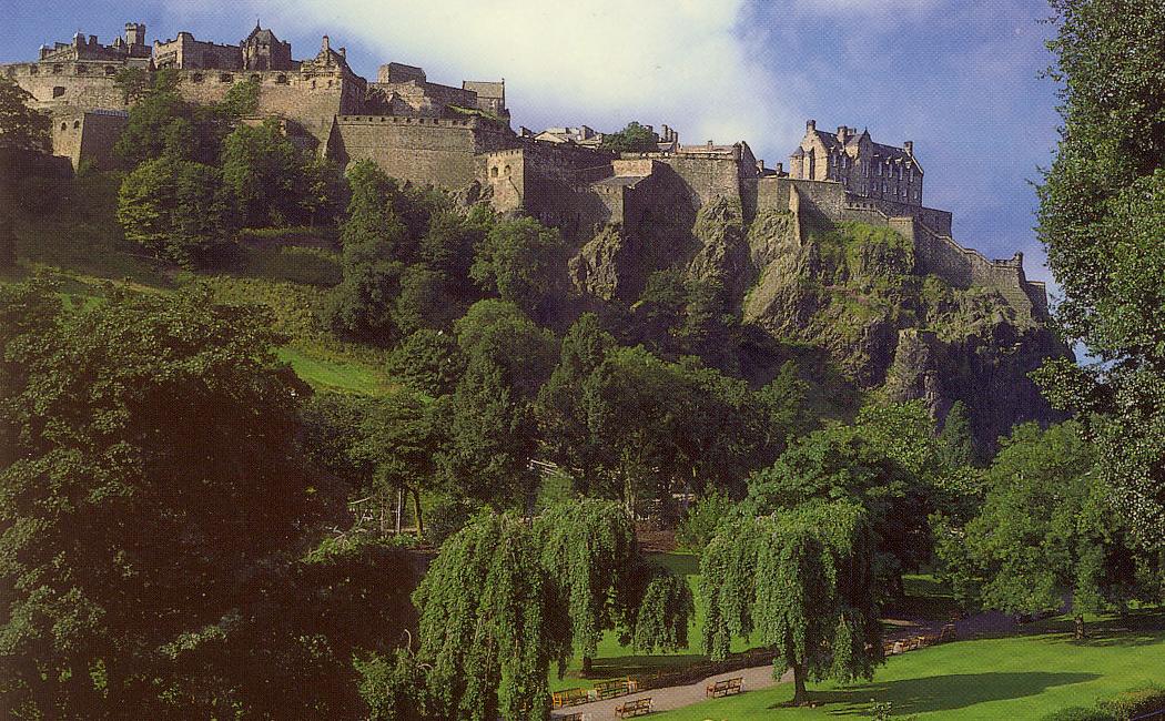 Zamek w Edynburgu; zdjcie z pocztwki