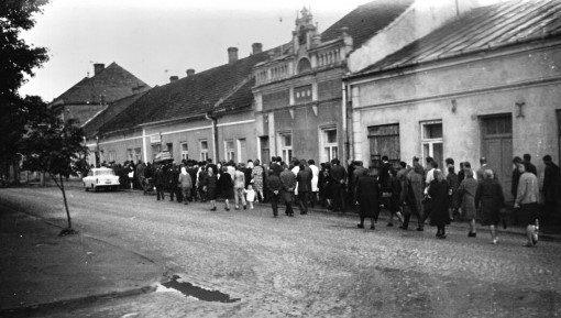 rynek w Przecławiu -lata 70-te