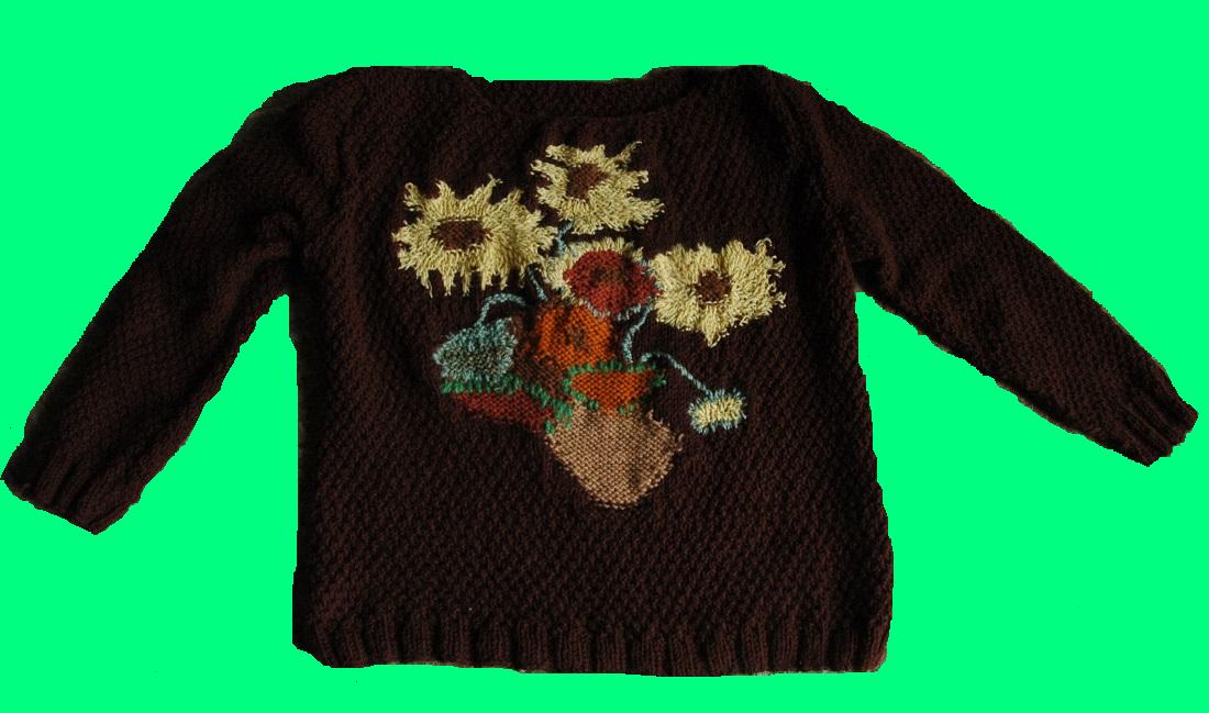 sweter ze słonecznikami