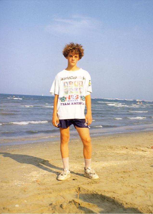 Staś na plaży w Cesenatico